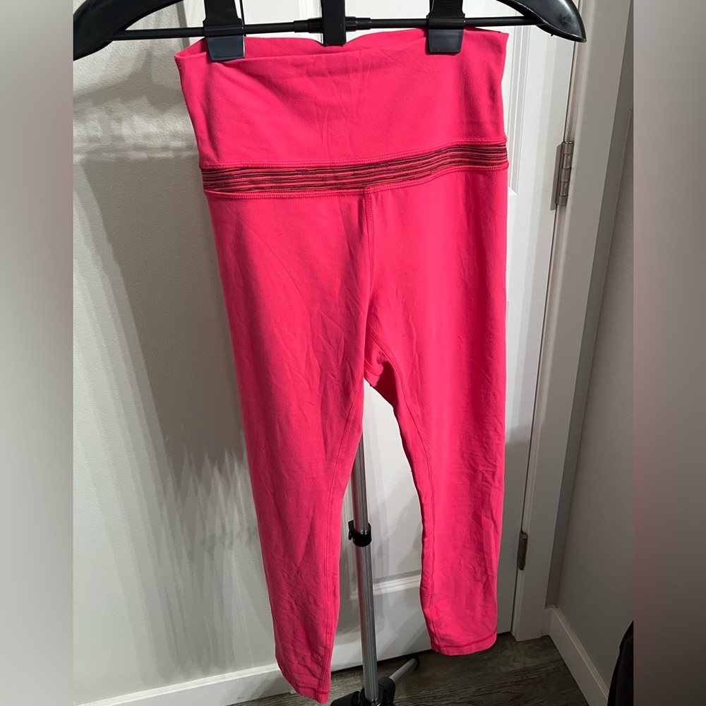 Lululemon HR, 25 in align pant, Bon Bon pink. Size 6.